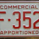1987 North Carolina commercial apportioned license plate LF 3528