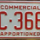 1985 North Carolina commercial apportioned license plate LC 3664