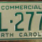 NOS 1988 North Carolina commercial license plate BL 2773