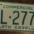 NOS 1988 North Carolina commercial license plate BL 2771