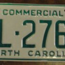 NOS 1988 North Carolina commercial license plate BL 2769