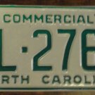 NOS 1988 North Carolina commercial license plate BL 2768