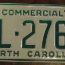 NOS 1988 North Carolina commercial license plate BL 2767