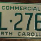 NOS 1988 North Carolina commercial license plate BL 2761