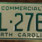 NOS 1988 North Carolina commercial license plate BL 2760