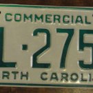 NOS 1988 North Carolina commercial license plate BL 2759