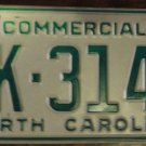 NOS 1984 North Carolina commercial license plate AK 3148