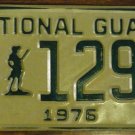 NOS 1976 North Carolina National Guard license plate 1297 new old stoc