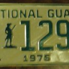 NOS 1976 North Carolina National Guard license plate 1290 new old stoc