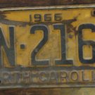 1966 North Carolina license plate DN 2161