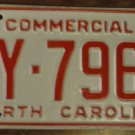 NOS 1985 North Carolina commercial license plate AY 7967 new old stock