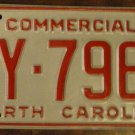 NOS 1985 North Carolina commercial license plate AY 7965 new old stock