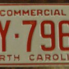 NOS 1985 North Carolina commercial license plate AY 7960 new old stock