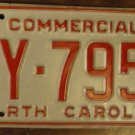 NOS 1985 North Carolina commercial license plate AY 7954 new old stock