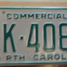 NOS 1986 North Carolina commercial license plate BK 4082 new old stock