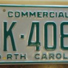 NOS 1986 North Carolina commercial license plate BK 4081 new old stock