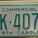 NOS 1986 North Carolina commercial license plate BK 4078 new old stock