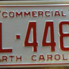 NOS 1987 North Carolina commercial license plate BL 4485 new old stock
