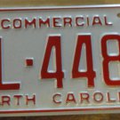NOS 1987 North Carolina commercial license plate BL 4483 new old stock
