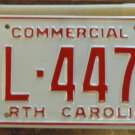 NOS 1987 North Carolina commercial license plate BL 4479 new old stock