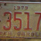 1979 North Carolina license plate D 35174 with June 1985 stickers