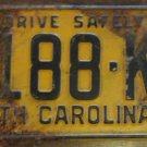 1958 North Carolina license plate 4188 KC