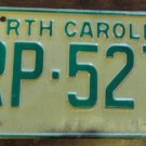 1969 North Carolina license plate RP 527