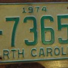 1974 North Carolina license plate C 73659