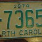 1974 North Carolina license plate C 73659