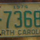 1974 North Carolina license plate C 73681