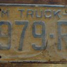 1972 North Carolina farm truck license plate 4979 RE