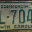 1984 North Carolina commercial license plate AL 7040