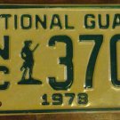 NOS 1978 North Carolina National Guard license plate 370 new old stock