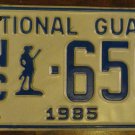 NOS 1985 North Carolina National Guard license plate 656 new old stock