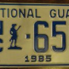 NOS 1985 North Carolina National Guard license plate 659 new old stock