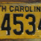 1947 North Carolina license plate CA  45341