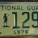 NOS 1976 North Carolina National Guard license plate 1296 new old stoc