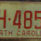 1970 North Carolina license plate AH 4856