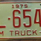 NOS 1975 North Carolina farm truck license plate FL 6549