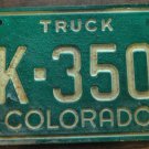 1974 Colorado truck license plate PK 3507