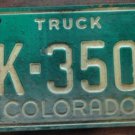 1974 Colorado truck license plate PK 3506