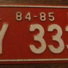 1984 1985 Oregon license plate KY 3338 P.U.C.  Public Utilities Commis