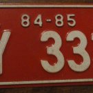 1984 1985 Oregon license plate KY 3336 P.U.C.  Public Utilities Commis