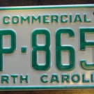 NOS 1990 AP 8657 North Carolina commercial license plate new old stock