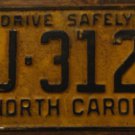 1962 YJ 3128 North Carolina license plate