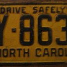 1962 AY 8639 North Carolina license plate