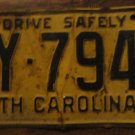 1960 BY 7946 North Carolina license plate