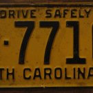 1960 B 7710 North Carolina license plate