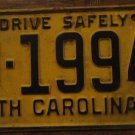 1960 B 1994 North Carolina license plate