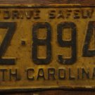 1960 AZ 8942 North Carolina license plate